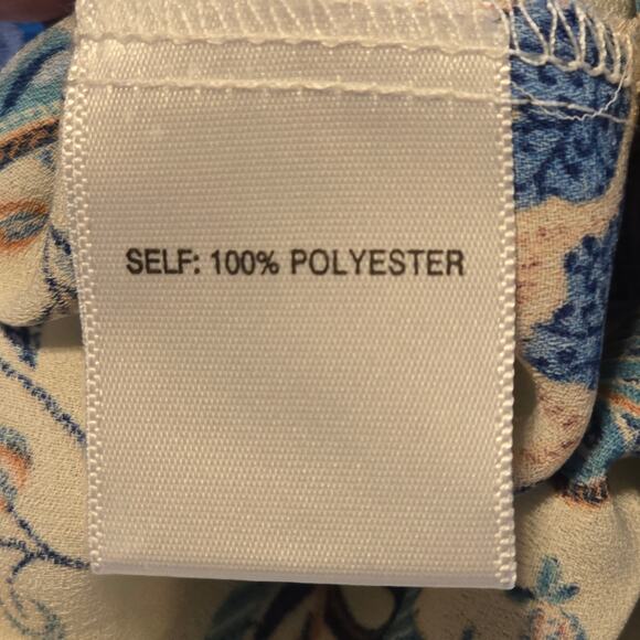 Rose + Olive Top Womens Size 2X Multi Floral Print Flutter Short Sleeve Boho - Picture 4 of 10